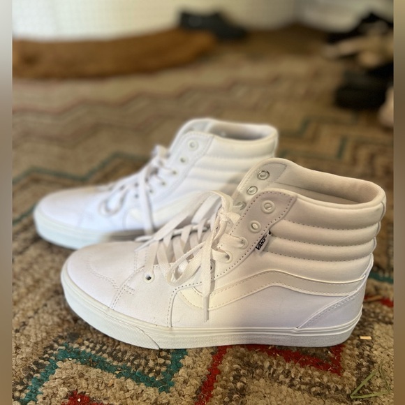 BRAND NEW VANS! white high tops. Never worn. - Picture 3 of 5
